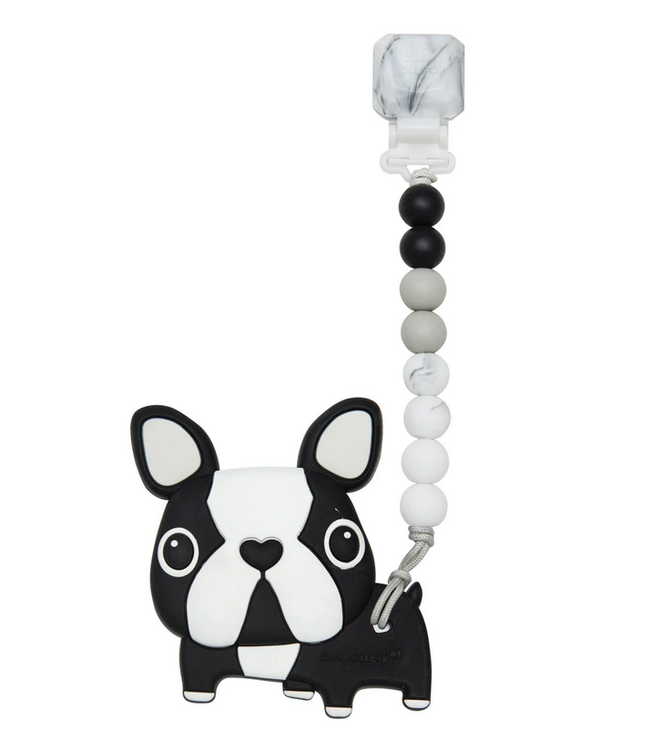 Loulou Lollipop Silicone Teether Set - Boston Terrier