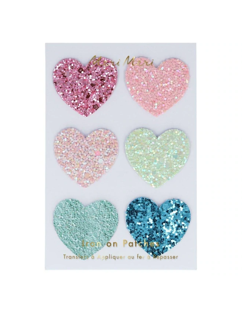 Bliv forvirret kandidat Håndbog Rainbow Heart Glitter Patches - Fiddlesticks