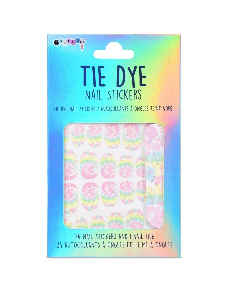 iScream Tie Dye Nail Stickers and Nail File Set