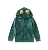 Tea Collection All Ears Velour Hoodie - Jungle