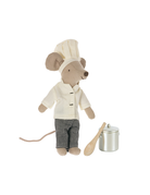 Maileg Chef Mouse with Soup Pot & Spoon