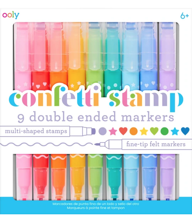 Ooly Confetti Stamp Double-Ended Markers