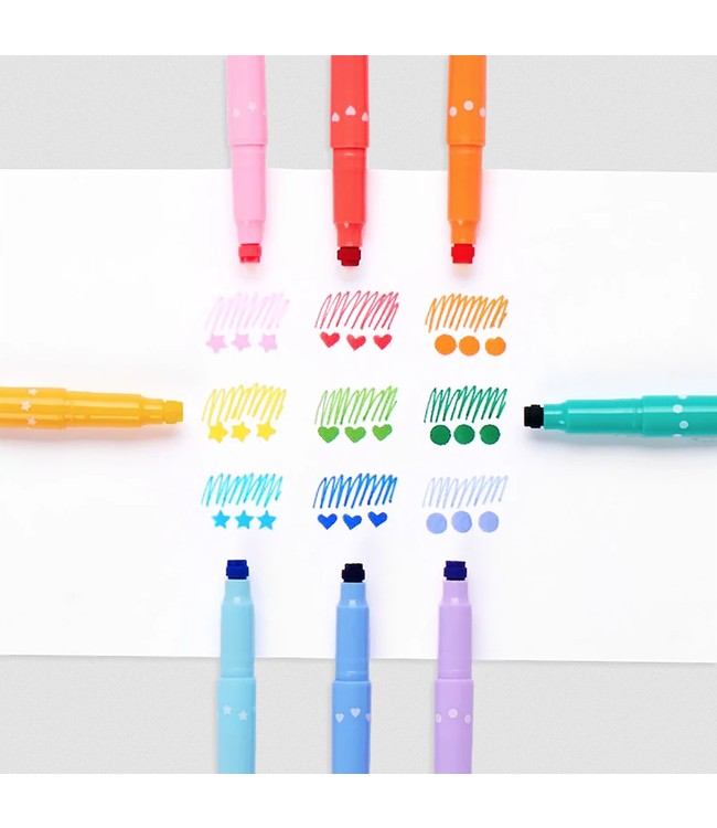 Ooly Confetti Stamp Double-Ended Markers