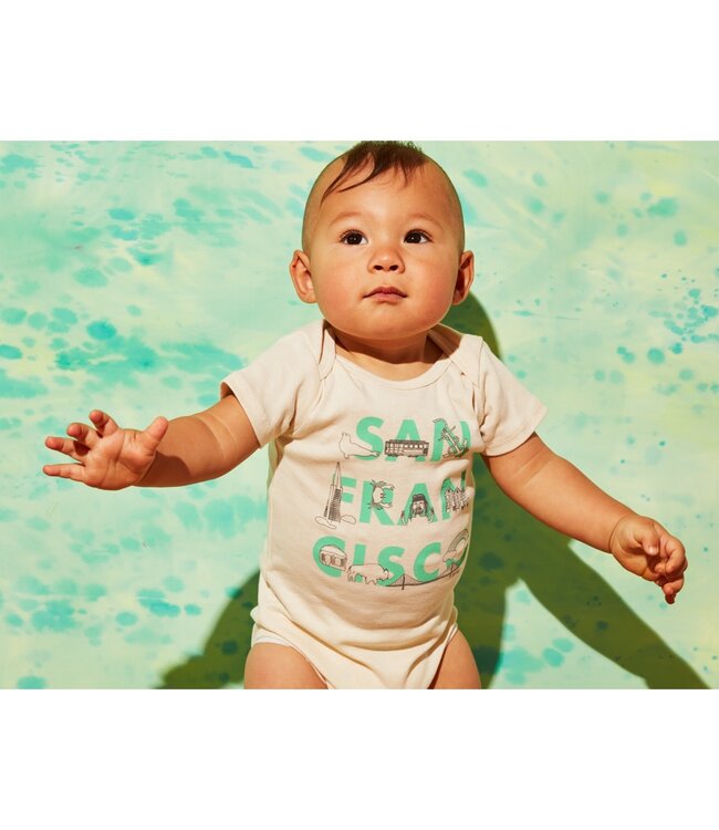 Maptote San Francisco Font Onesie