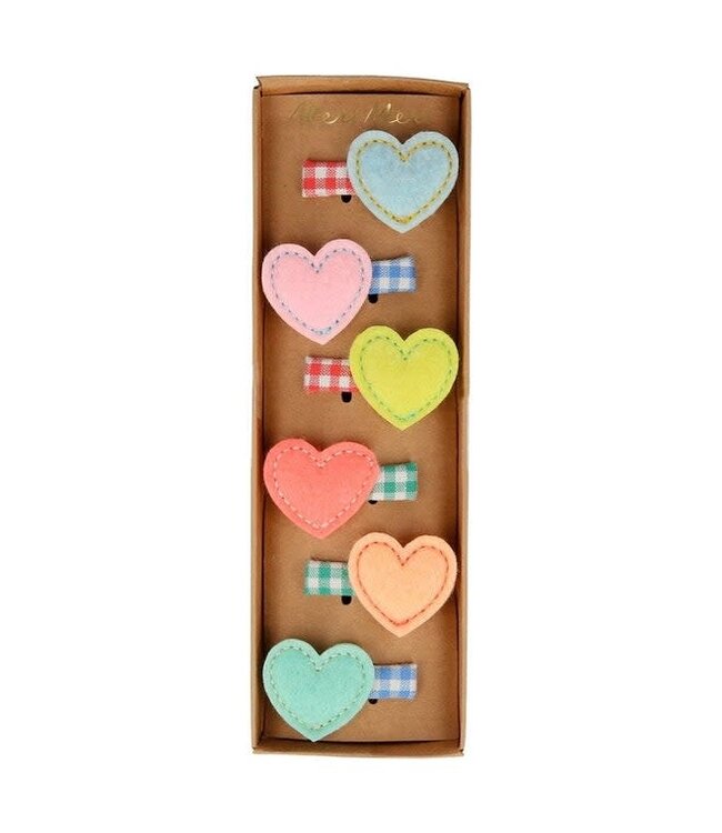 Meri Meri Felt Heart Hair Clips