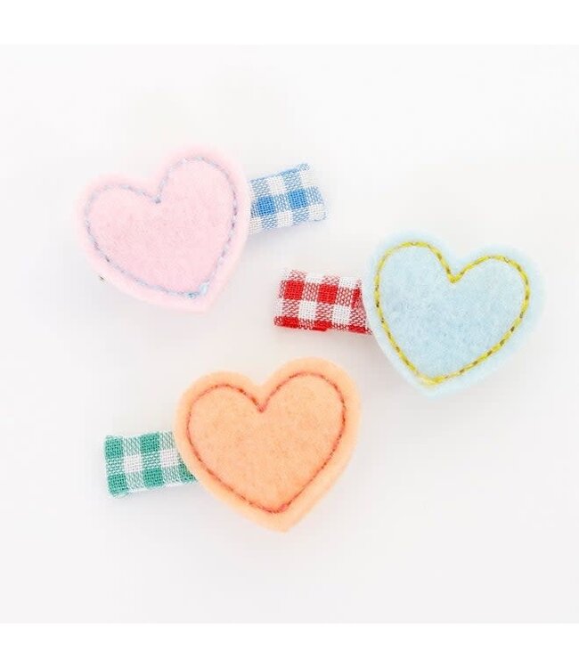 Meri Meri Felt Heart Hair Clips