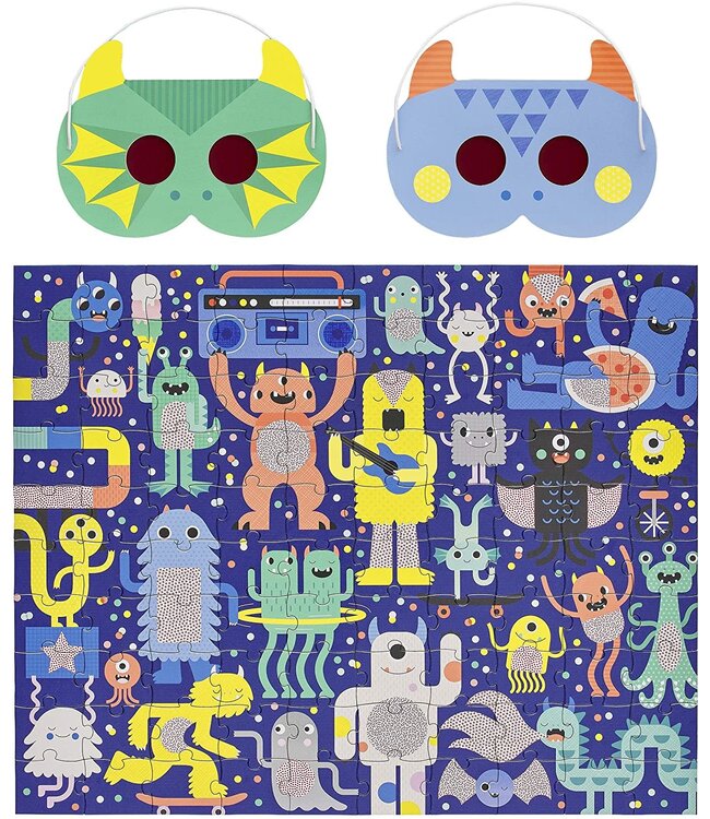 Petit Collage Decoder Puzzle - Monster Jam