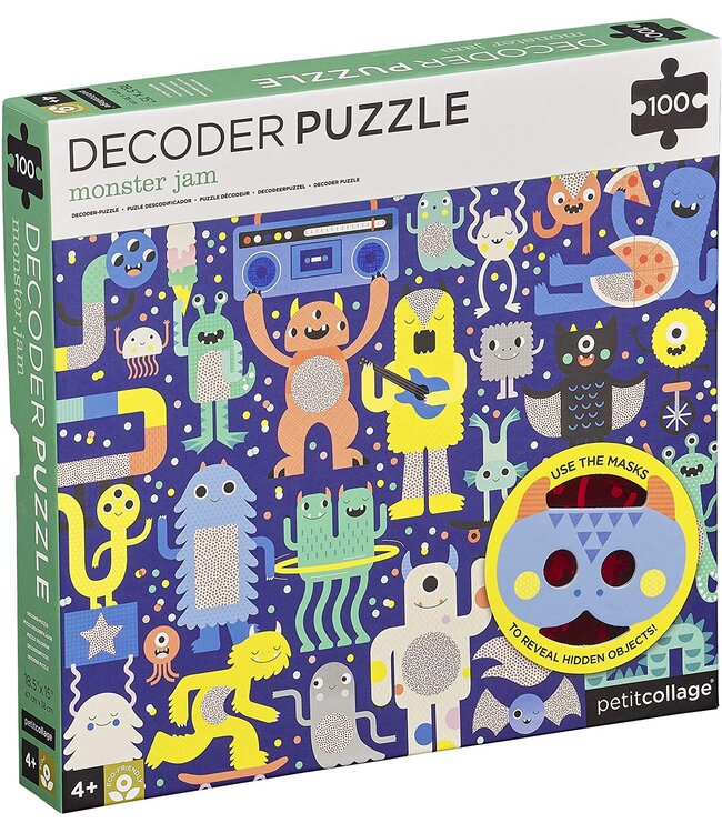 Petit Collage Decoder Puzzle - Monster Jam