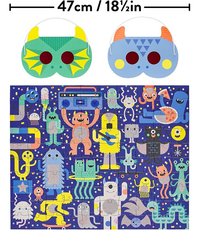 Petit Collage Decoder Puzzle - Monster Jam
