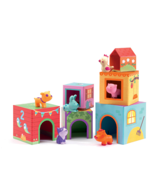 Djeco Farm Stacking Blocks + Animals