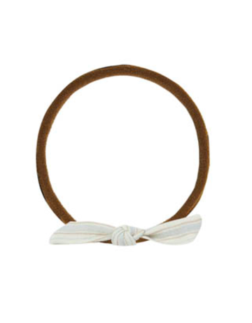 Quincy Mae Little Knot Headband - Stripe & Brown