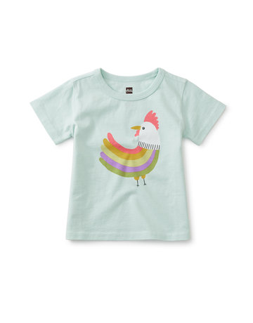 Tea Collection Rainbow Rooster Baby Tee