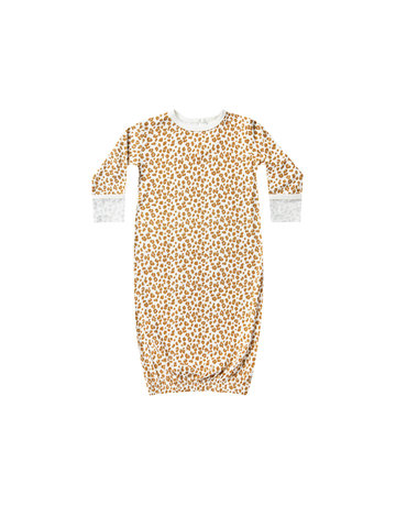 Quincy Mae Cheetah Bamboo Baby Gown