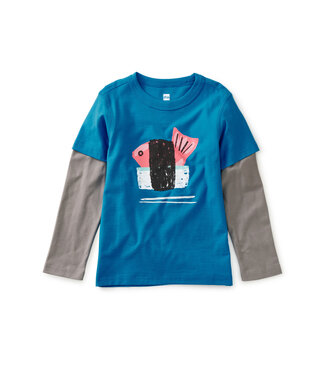 Tea Collection Sushi Layered Graphic Tee