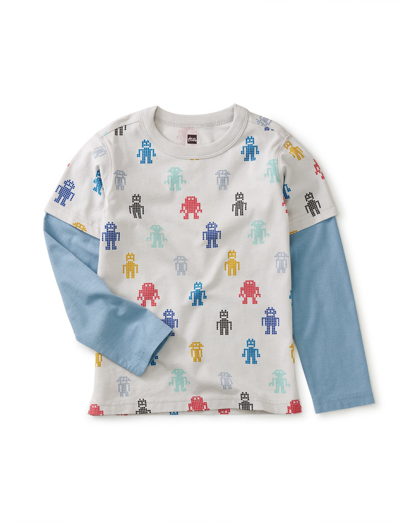 Pixel Robot Layered Tee