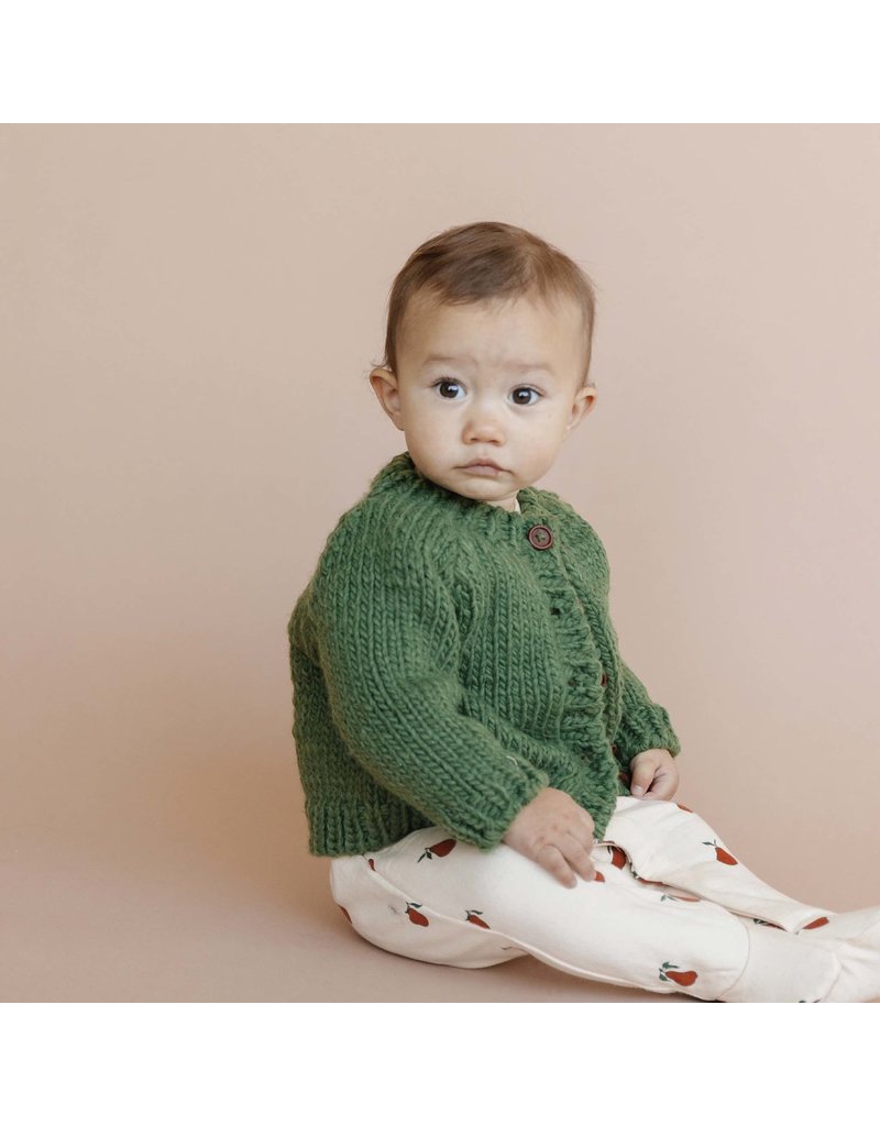 Blueberry Hill Classic Baby Cardigan - Olive