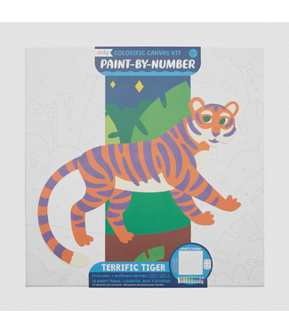 Ooly Canvas Paint by Number Kit: Terrific Tiger