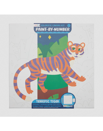 Ooly Canvas Paint by Number Kit: Terrific Tiger