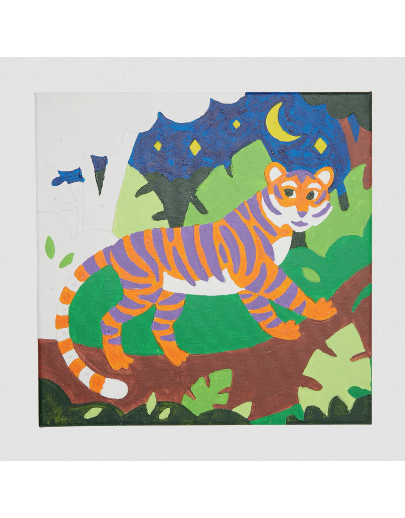 Ooly Canvas Paint by Number Kit: Terrific Tiger