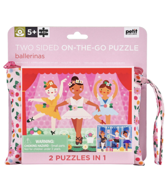 Petit Collage Ballerina Two-Sided On-The-Go Puzzle