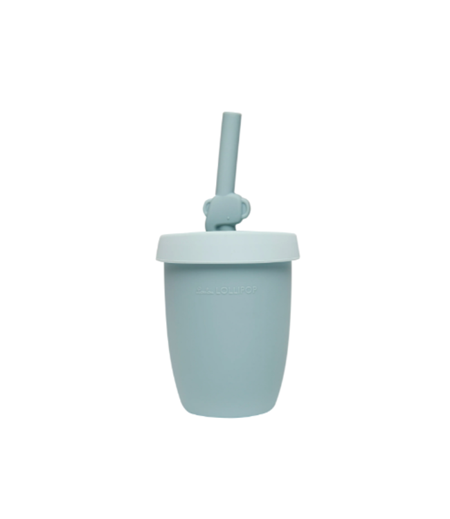 Loulou Lollipop Born To Be Wild Kids cup with straw - Elephant