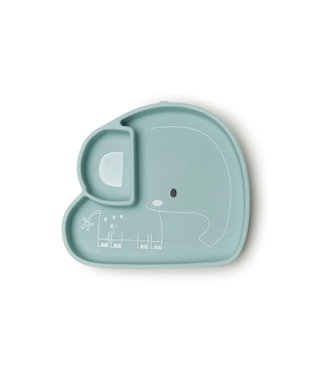 Loulou Lollipop Born to be Wild Silicone Snack Plate - Elephant