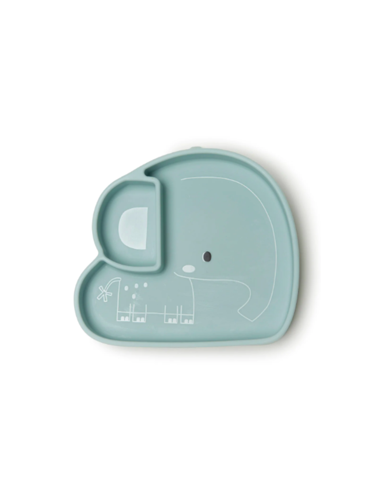 Loulou Lollipop Born to be Wild Silicone Snack Plate - Elephant