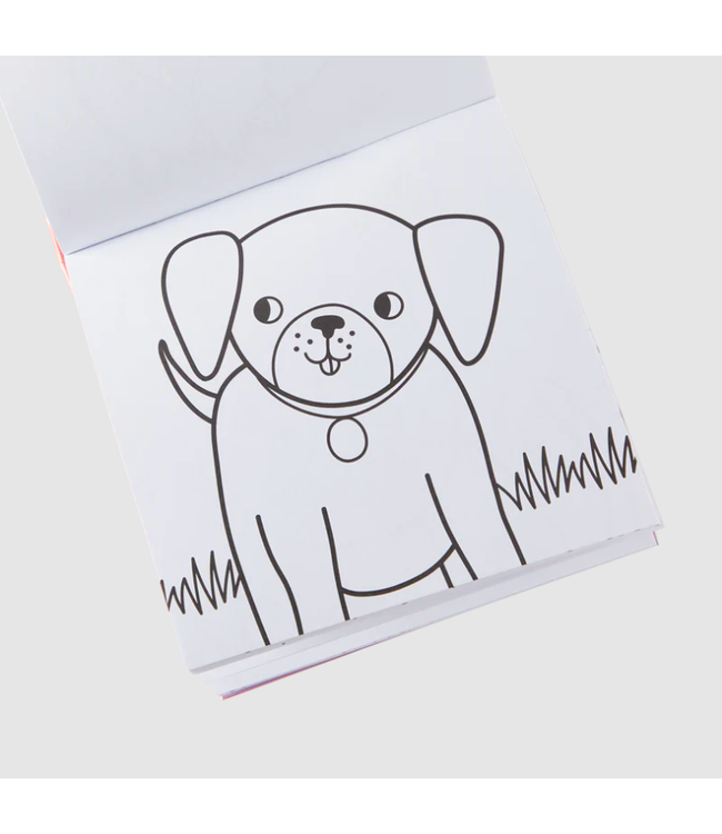 Ooly Carry Along Crayon & Coloring Book Kit - Pet Pals
