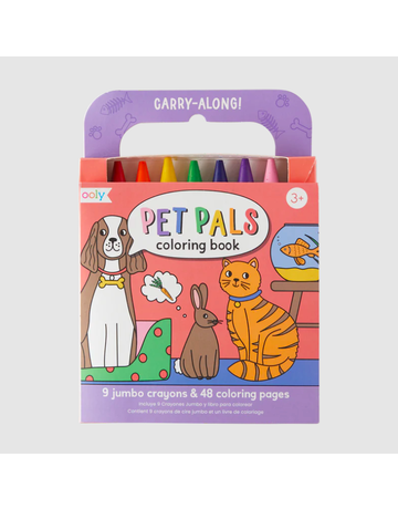 Ooly Carry Along Crayon & Coloring Book Kit - Pet Pals