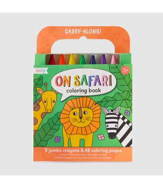 Ooly Carry Along Crayon & Coloring Book Kit - On Safari