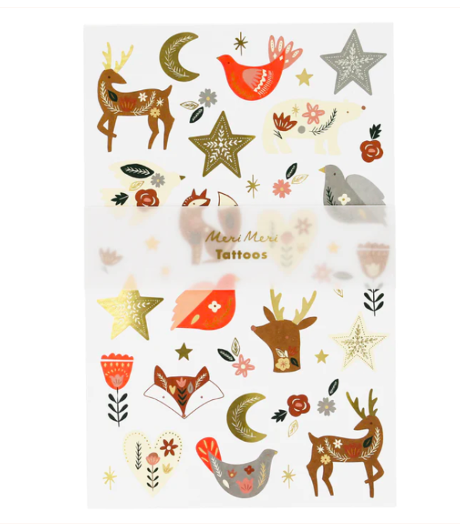 Meri Meri Folk Woodland Tattoo Sheets