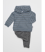 Splendid Slate Stripe Hood Set