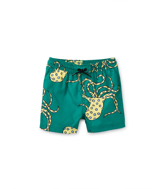 Tea Collection Green Octopus Baby Swim Trunks