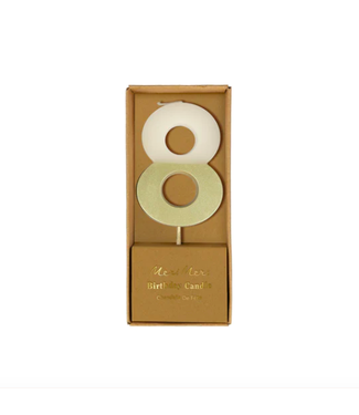 Meri Meri Gold Dipped #8 Candle