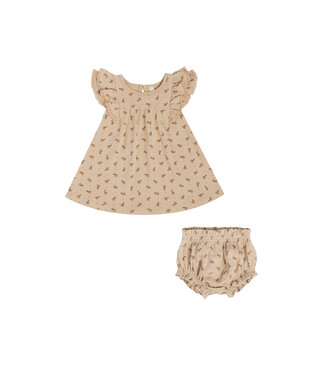 Quincy Mae Tulips Flutter Dress & Bloomers