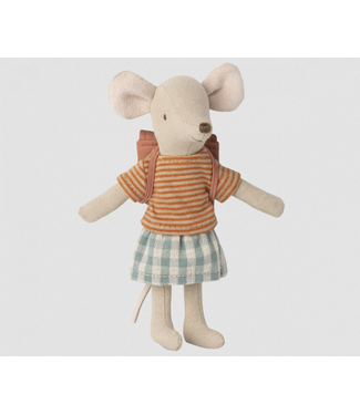 Maileg Tricycle Mouse - Big Sister w/Bag Old Rose