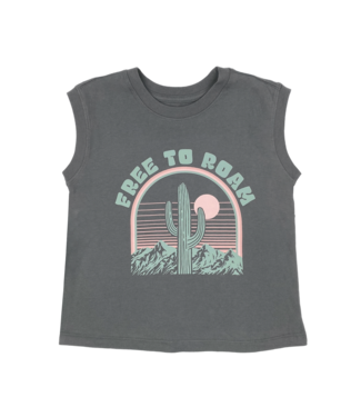 Tiny Whales Free to Roam Muscle Tee