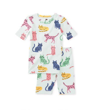 Tea Collection Colorful Cats Pajama Set