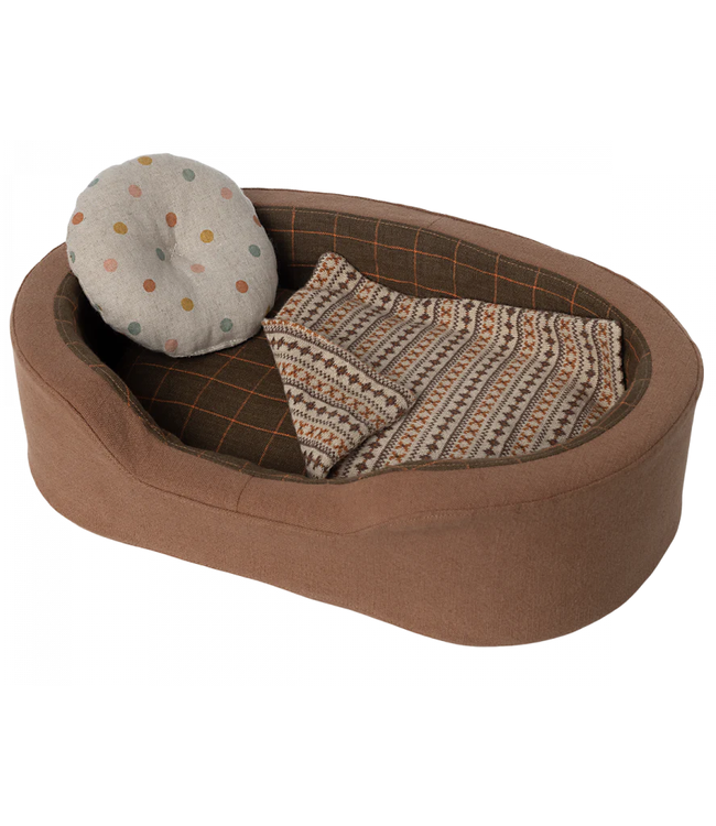 Maileg Dog Basket, Brown