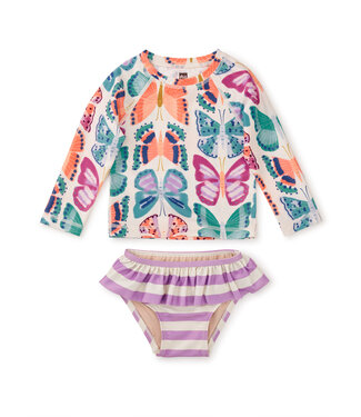 Tea Collection Rash Guard Baby Swim Set - Mariposas