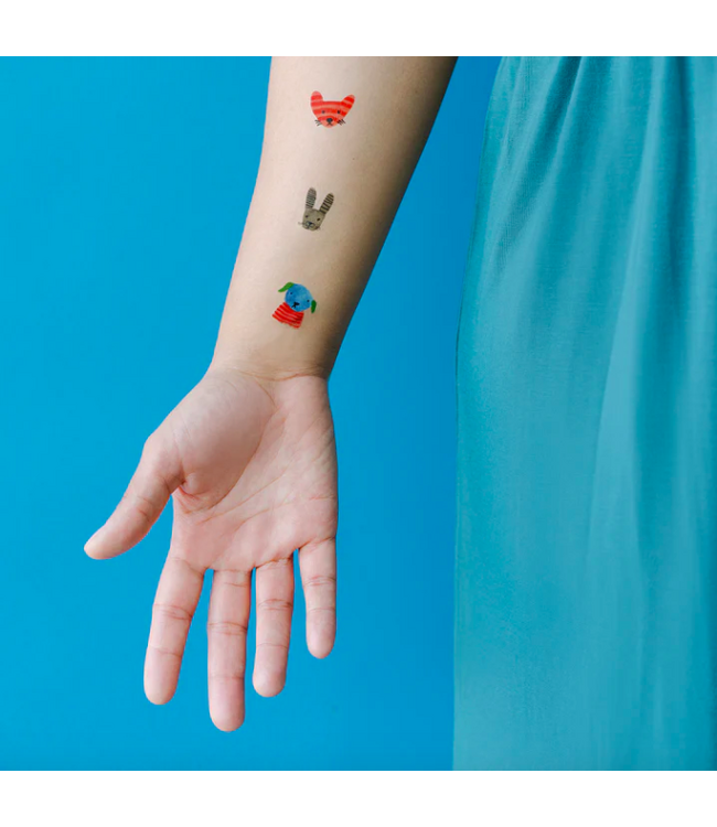Tattly Fuzzy Faces Sheet Tattoo
