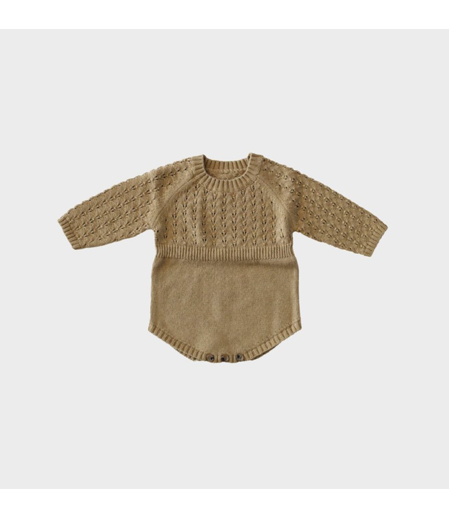 BabySprouts Sweater Romper - Mustard