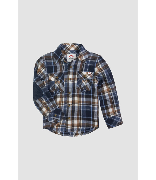 Appaman Flannel Shirt - Navy/Brown