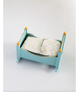Maileg Baby Mouse Cradle - Blue