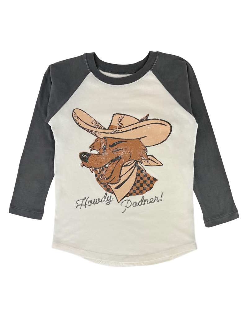 Howdy Podner Baby Raglan Tee