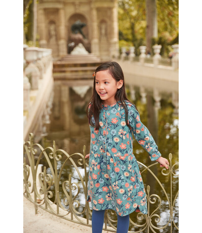 Tea Collection Corduroy Henley Shirtdress - Sunflower Field