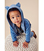 Tea Collection Bear Ears Velour Baby Hoodie - Coronet Blue