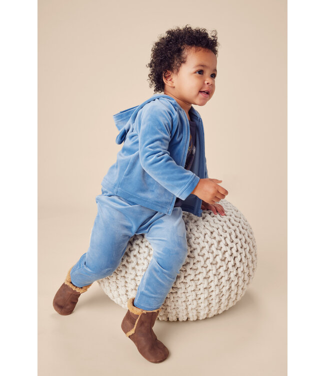 Tea Collection Very Velour Baby Joggers - Coronet Blue