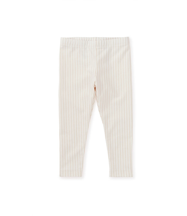 Tea Collection Metallic Stripe Leggings - Chalk