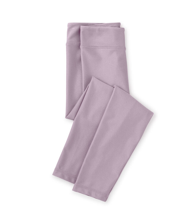 Tea Collection Shiny Metallic Leggings - Mauve Mist